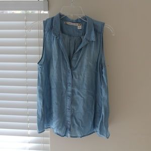 Chambray Tank with Open Back!